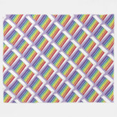 LGBT Gay Pride Rainbow Layer Weddencke Slice Fleece Deken (Voorkant (Horizontaal))