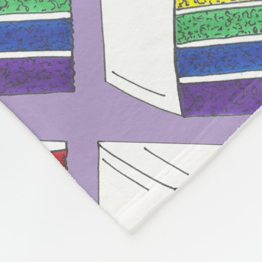LGBT Gay Pride Rainbow Layer Weddencke Slice Fleece Deken (Hoek)