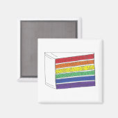 LGBT Gay Pride Rainbow Layer Weddencke Slice Magneet (Voorkant / Achterkant)