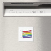 LGBT Gay Pride Rainbow Layer Weddencke Slice Magneet (Insitu (Vaatwasser))