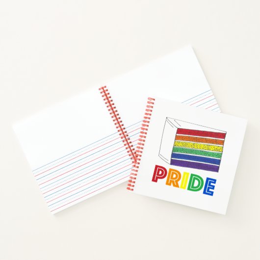 LGBT Gay Pride Rainbow Layer Weddencke Slice Notitieboek (Binnen)