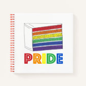 LGBT Gay Pride Rainbow Layer Weddencke Slice Notitieboek (Voorkant)