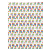 LGBT Gay Pride Rainbow Layer Weddencke Slice Tafelkleed (Voorkant)