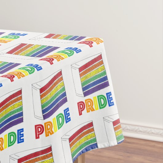 LGBT Gay Pride Rainbow Layer Weddencke Slice Tafelkleed (Voorbeeld)