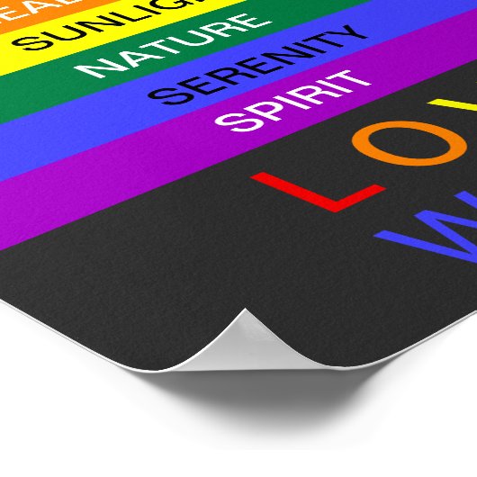 LGBT Gay Pride Rainbow Love Wins Custom Poster (Hoek)