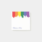 LGBT Gay Pride Rainbow Paint gepersonaliseerd Post-it® Notes (Voorkant)