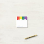 LGBT Gay Pride Rainbow Paint gepersonaliseerd Post-it® Notes (Op bureau)