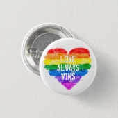 LGBT Gay Pride Rainbow Ronde Button 3,2 Cm (Voorkant /achterkant)