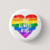 LGBT Gay Pride Rainbow Ronde Button 3,2 Cm (Voorkant)