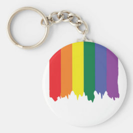 LGBT Gay Pride Rainbow Running Paint Sleutelhanger