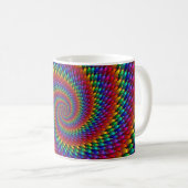 LGBT Gay Pride Rainbow Spiral Fractal Infinity! Koffiemok (Voorkant rechts)