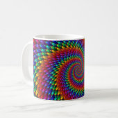 LGBT Gay Pride Rainbow Spiral Fractal Infinity! Koffiemok (Voorkant links)