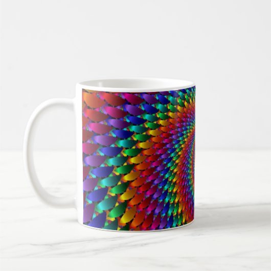 LGBT Gay Pride Rainbow Spiral Fractal Infinity! Koffiemok (Links)