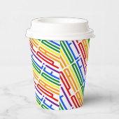 LGBT Gay Pride Rainbow Text Pattern LGBTQ Party Papieren Bekers (Rechts)