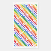 LGBT Gay Pride Rainbow Text Pattern LGBTQ Party Servet (Voorkant)