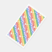 LGBT Gay Pride Rainbow Text Pattern LGBTQ Party Servet (Hoek)