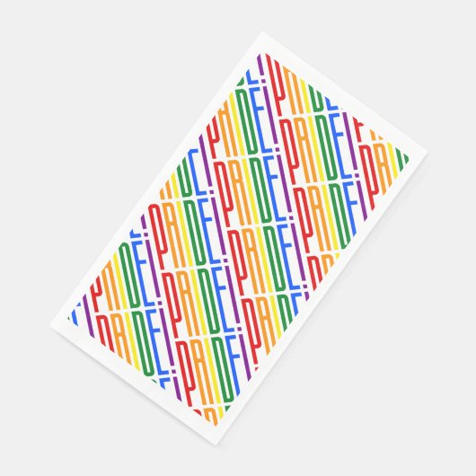 LGBT Gay Pride Rainbow Text Pattern LGBTQ Party Servet (Hoek)