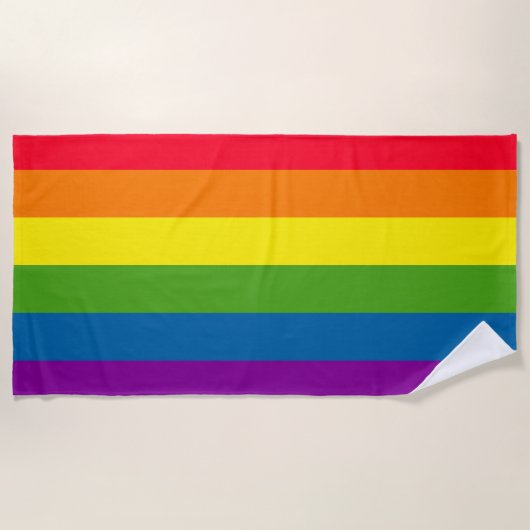 LGBT Gay Pride Rainbow-vlag Strandlaken (Voorkant)