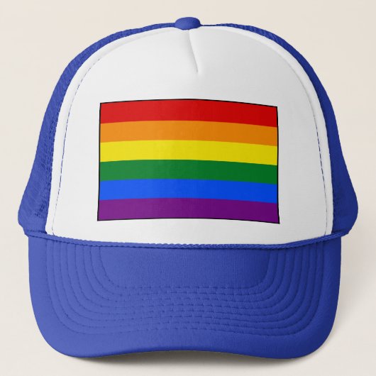 LGBT Gay Pride Rainbow-vlag Trucker Pet (Voorkant)