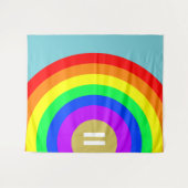 LGBT Gay Pride Rainbow Wall Tapestry Wandkleed (Voorkant (horizontaal))