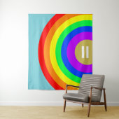 LGBT Gay Pride Rainbow Wall Tapestry Wandkleed (In situ)
