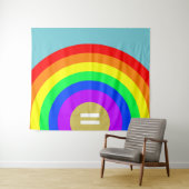 LGBT Gay Pride Rainbow Wall Tapestry Wandkleed (In Situ (horizontaal))