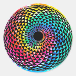 LGBT / Gay Pride Regenboog Tie Dye Under Mandala Ronde Sticker