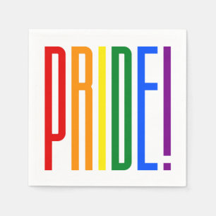 LGBT Gay Pride Regenboog Vlag Typografie LGBTQ Fee Servet