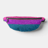 LGBT Gay Pride Roze en Blauwe Glitter Glam Luxe Heuptasje (Liggend)