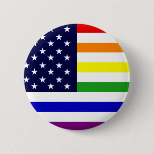 LGBT/Gay Pride USA-Button Ronde Button 5,7 Cm