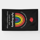 LGBT Gay Pride Year College High School Diversitei Spandoek (Horizontaal)