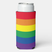 LGBT Gay Rainbow Pride Flag gepersonaliseerd Seltzer Blikjeskoeler (Seltzer Achterkant)