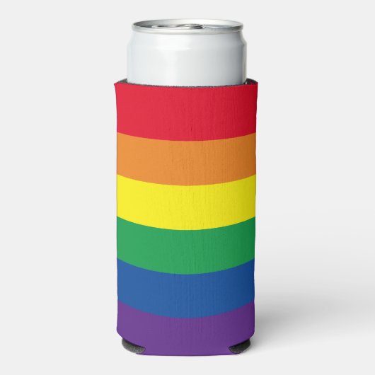 LGBT Gay Rainbow Pride Flag gepersonaliseerd Seltzer Blikjeskoeler (Seltzer Achterkant)