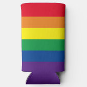 LGBT Gay Rainbow Pride Flag gepersonaliseerd Seltzer Blikjeskoeler (Achterkant)