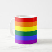 LGBT Gay Rainbow Pride Flag Koffiemok (Voorkant links)