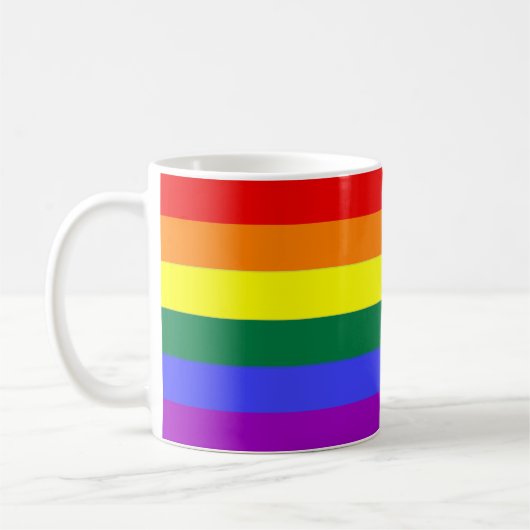 LGBT Gay Rainbow Pride Flag Koffiemok (Links)