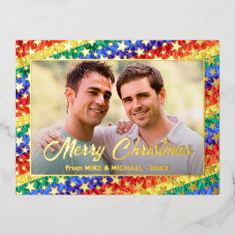 LGBT gay rainbow speciale filmster, aangepast kers Folie Feestdagen Briefkaart