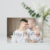 LGBT Gay Simple Mr & Mr Christmas Couple Wedding (Staand voorkant)