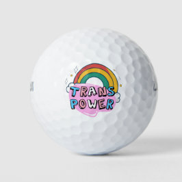 LGBT-gebied voor trans-stroomgebied met regenboogg Golfballen