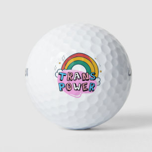 LGBT-gebied voor trans-stroomgebied met regenboogg Golfballen