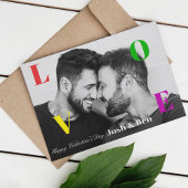 LGBT Gelukkige Valentijnsdag Aangepaste Foto Monog Feestdagenkaart