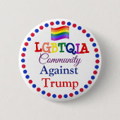 LGBT-gemeenschap tegen Donald Trump-Button Ronde Button 5,7 Cm (Voorkant)