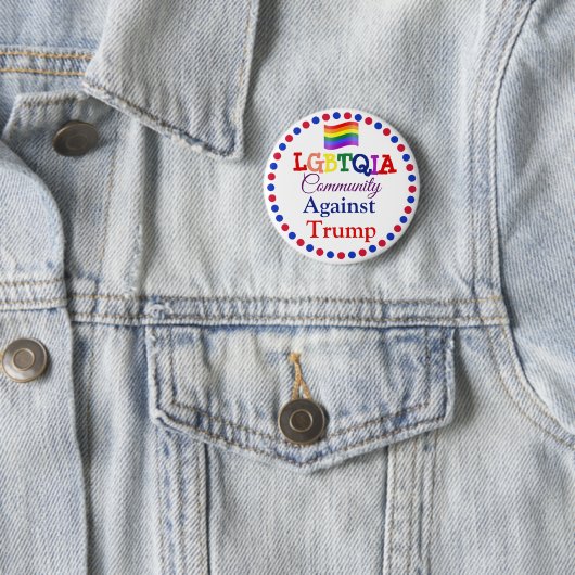 LGBT-gemeenschap tegen Donald Trump-Button Ronde Button 5,7 Cm (In situ)