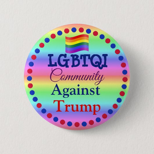 LGBT-gemeenschap tegen Donald Trump-Button Ronde Button 5,7 Cm (Voorkant)
