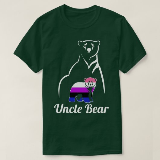 LGBT Gendervloeioom Beer Gendervloeide Pride Flag T-shirt (Design voorkant)