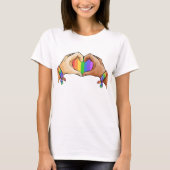 LGBT Girl Heart T-shirt (Voorkant)