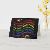 LGBT Glitter All Pride No Prejudice Card Kaart (Gele Bloem)