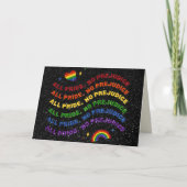 LGBT Glitter All Pride No Prejudice Card Kaart (Voorkant)