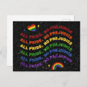 LGBT Glitter All Pride No Prejudiciële Kaart (Voorkant / Achterkant)