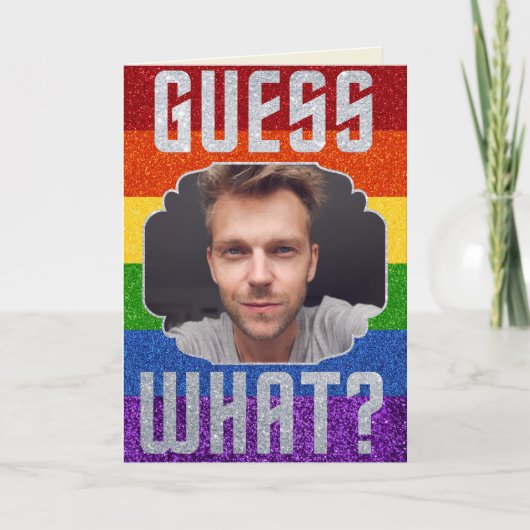 LGBT Glitter Compleet Fotokaart Kaart (Voorkant)